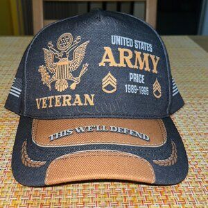 US Army Veteran Men’s Brown Defend Baseball Cap Hat